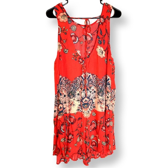 [ INTIMATELY by FREE PEOPLE ] Dobby Dot Flouncy Slip in Vintage Red Combo : M - Picture 8 of 11